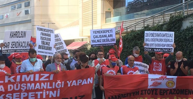 Nakliyat-İş Sendikası’nın, Yemeksepeti işvereninin işçi ve sendika düşmanlığına karşı halkın tüketimden gelen gücünü kullanarak başlattığı boykotu destekliyoruz