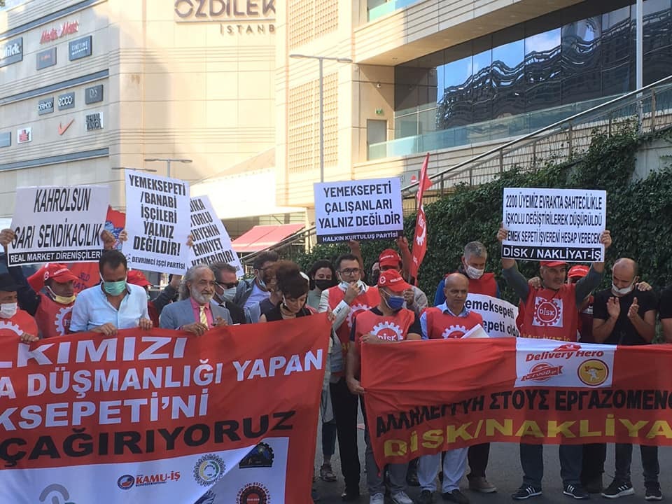 Nakliyat-İş Sendikası’nın, Yemeksepeti işvereninin işçi ve sendika düşmanlığına karşı halkın tüketimden gelen gücünü kullanarak başlattığı boykotu destekliyoruz