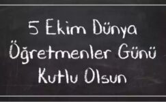 Dirençle, Kararlılıkla Öğretmenlik Meslek Onuruna sahip çıkan, Tüm Eğitim ve Bilim Emekçilerinin 5 Ekim Dünya Öğretmenler Günü Kutlu Olsun!