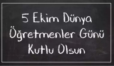 Dirençle, Kararlılıkla Öğretmenlik Meslek Onuruna sahip çıkan, Tüm Eğitim ve Bilim Emekçilerinin 5 Ekim Dünya Öğretmenler Günü Kutlu Olsun!